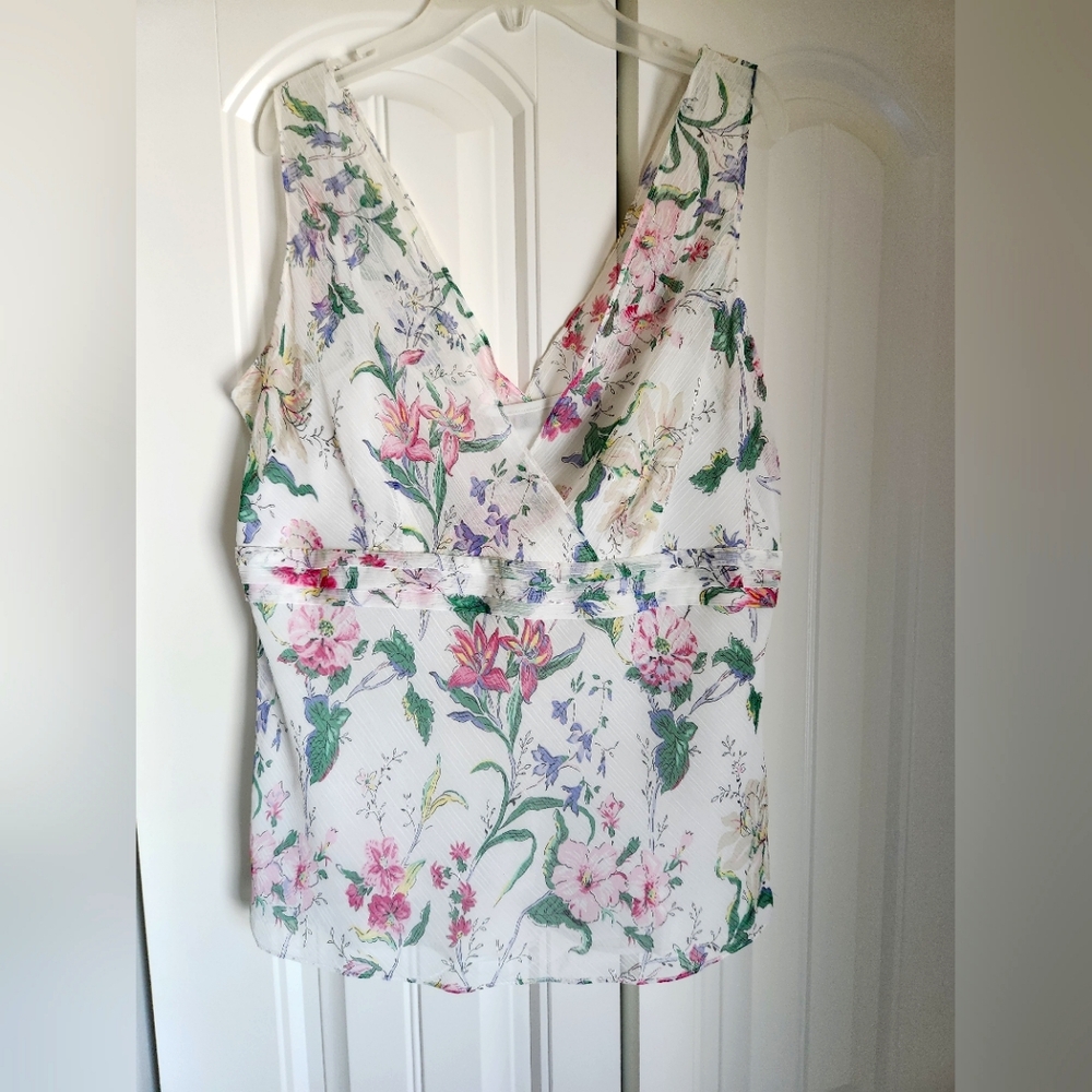Beautiful Ann Taylor Loft Chiffon Cami Top Sz 10!